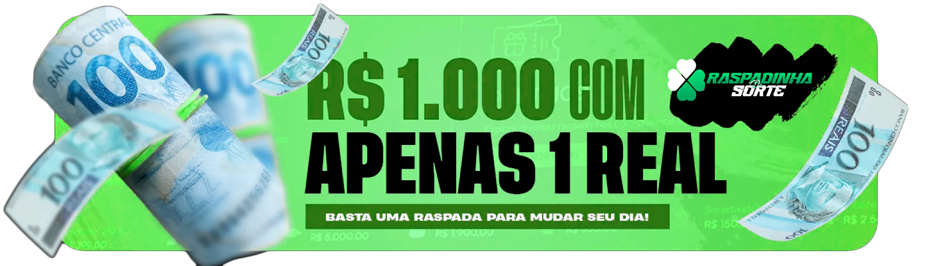 Banner PRÊMIOS DE ATÉ R$ 1.000,00 